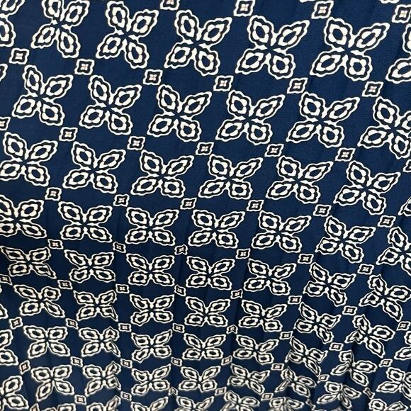 J Crew Skirt size 8 Navy Blue Floral Pleated Sheer Above Knee Boho Casual School - Picture 4 of 8